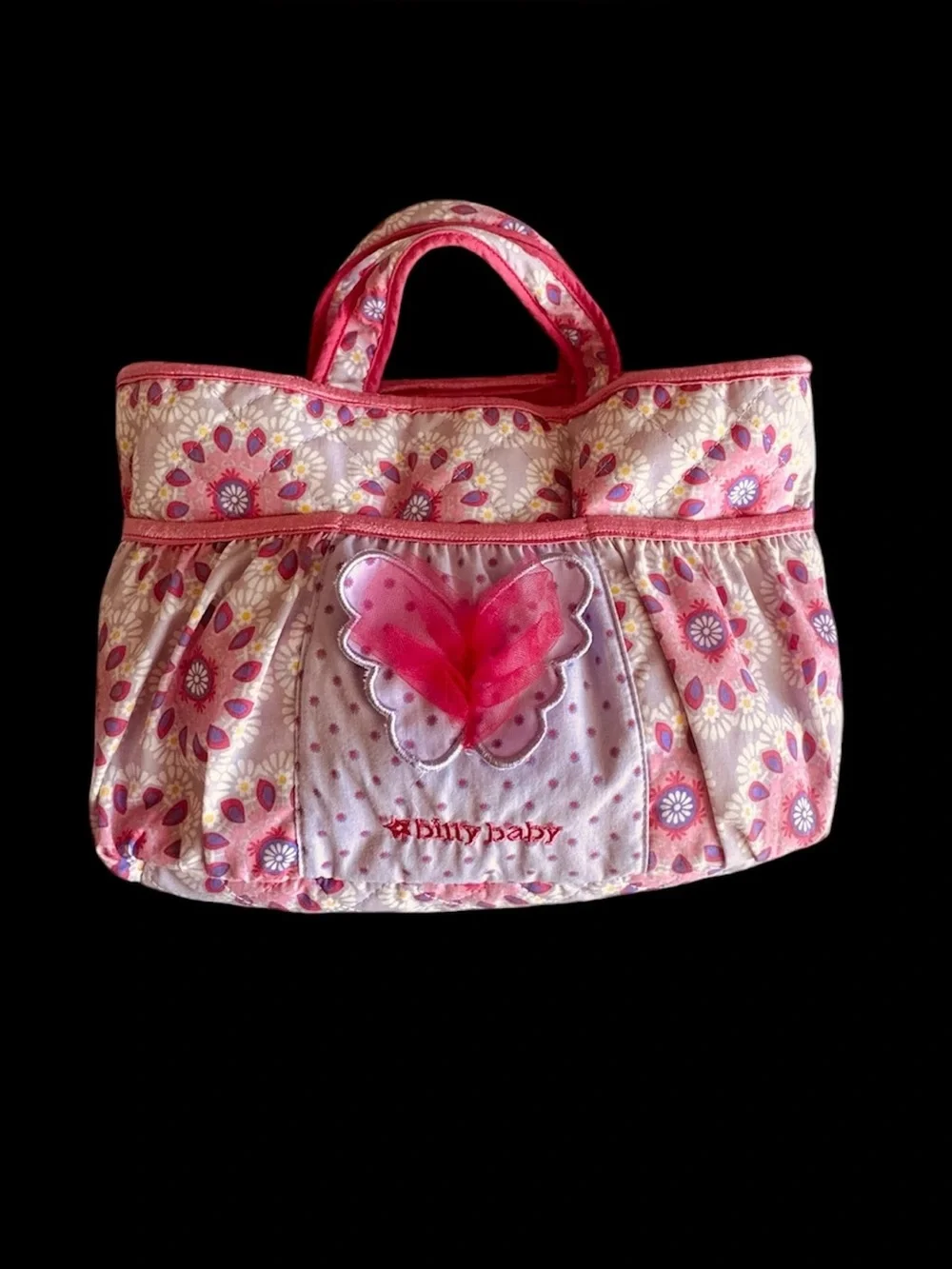 Bitty Baby Pink Floral Diaper Bag Set